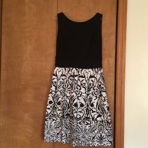 Ralph Lauren dress, black & white, paisley, Size 8